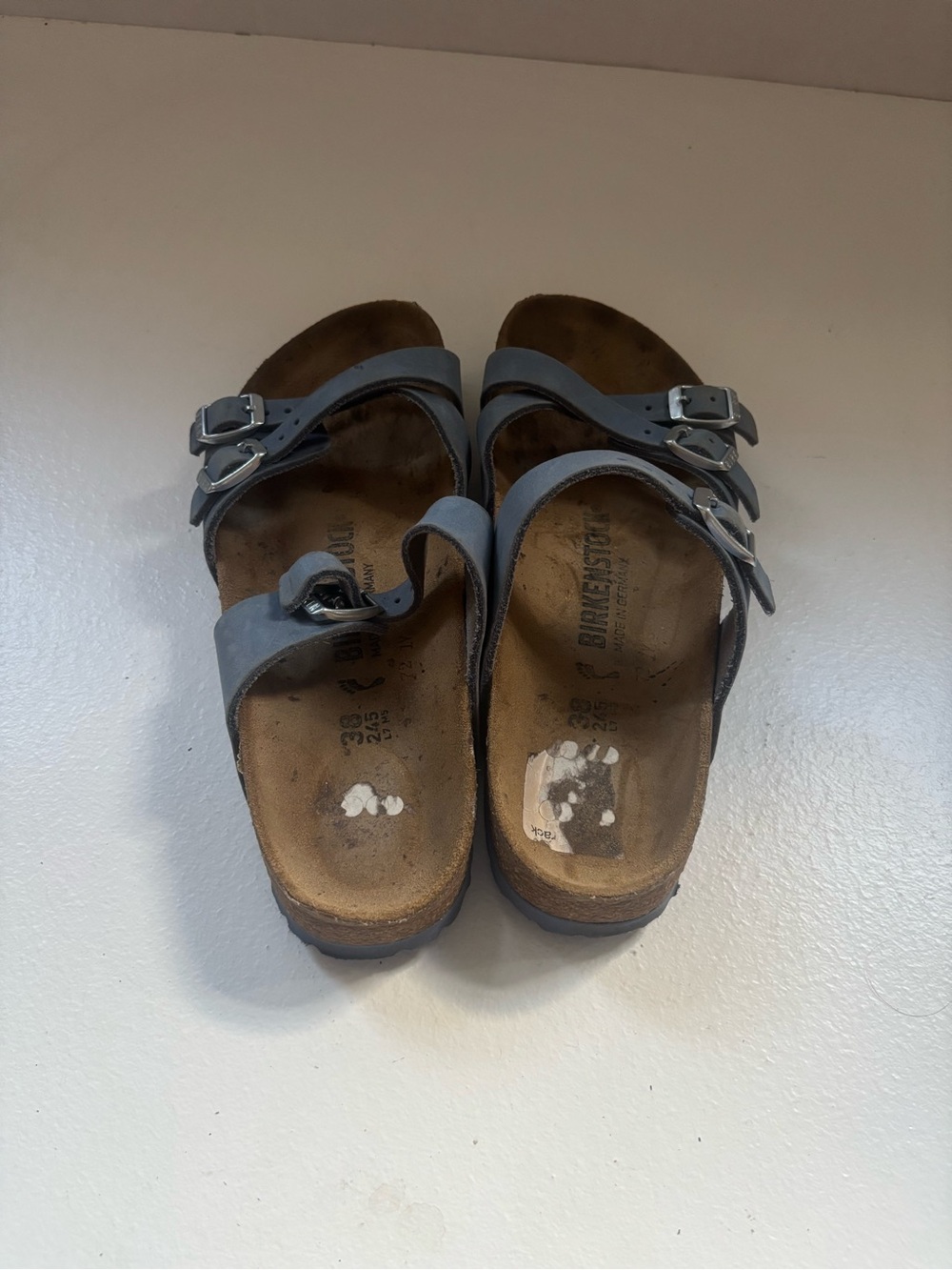 Birkenstock Women’s Franca Leather Sandals - Dusty Blue 38 L7 - Picture 8 of 8